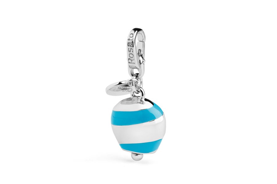 Rosato Charm My Luck silver 925 with details in turquoise enamel LU014