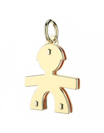Le Bebé Pendant Boy Mini collection in yellow gold with a gold spacer and a cord LBB044 (on request)
