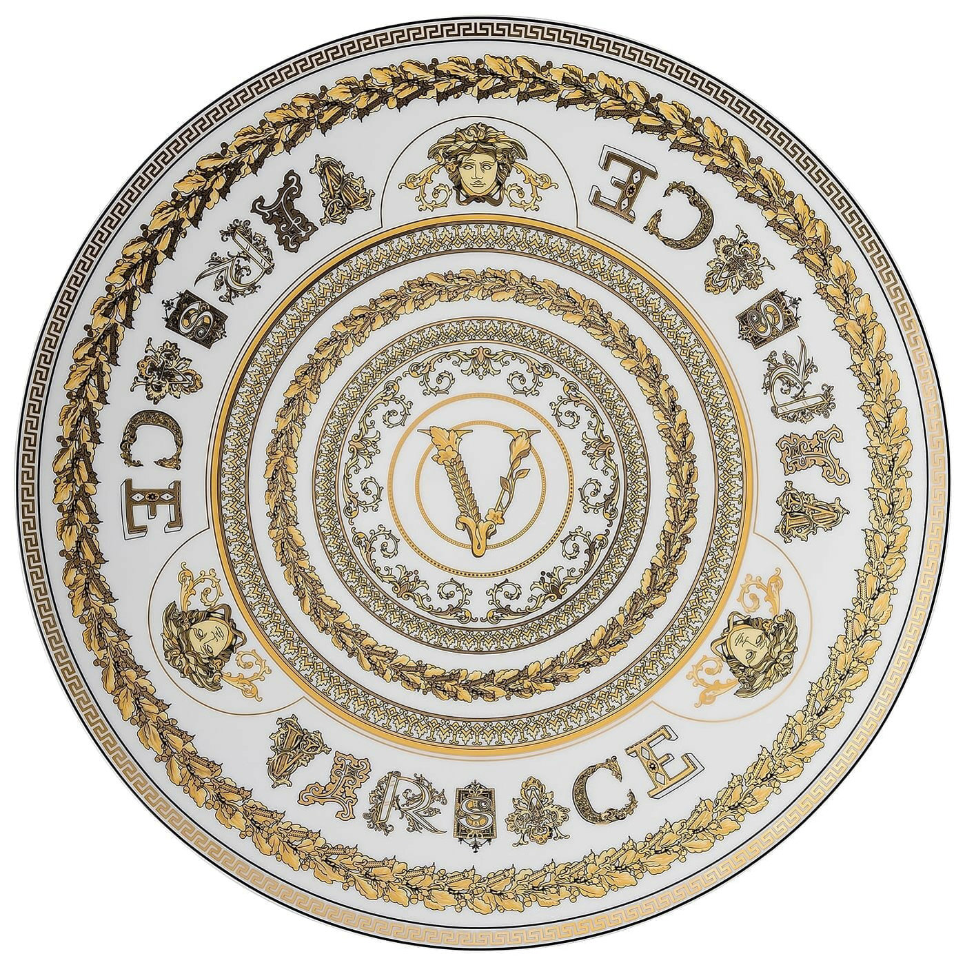 Versace Virtus Gala White Placeholder Plate