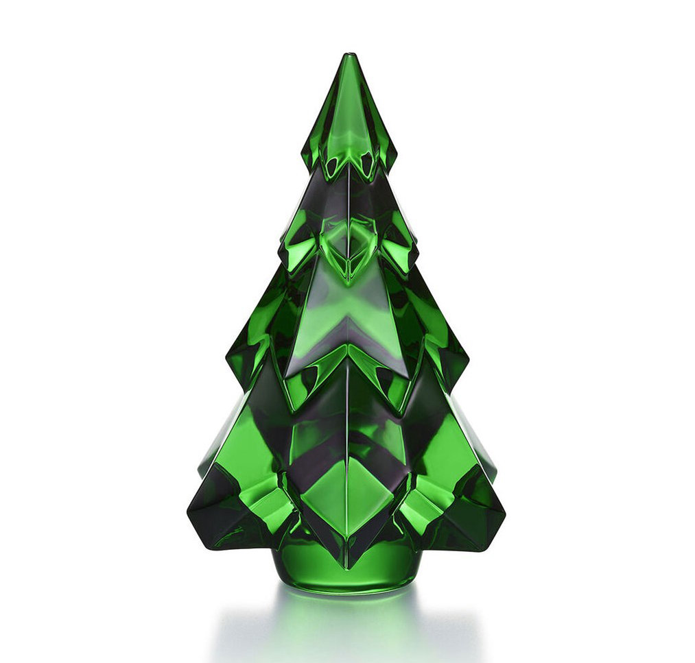 Baccarat Green Crystal Tree