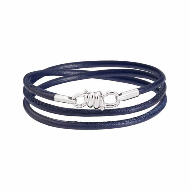 Dodo-Knoten-Armband aus Blau- und Weißgold DKB/K2/FL/A