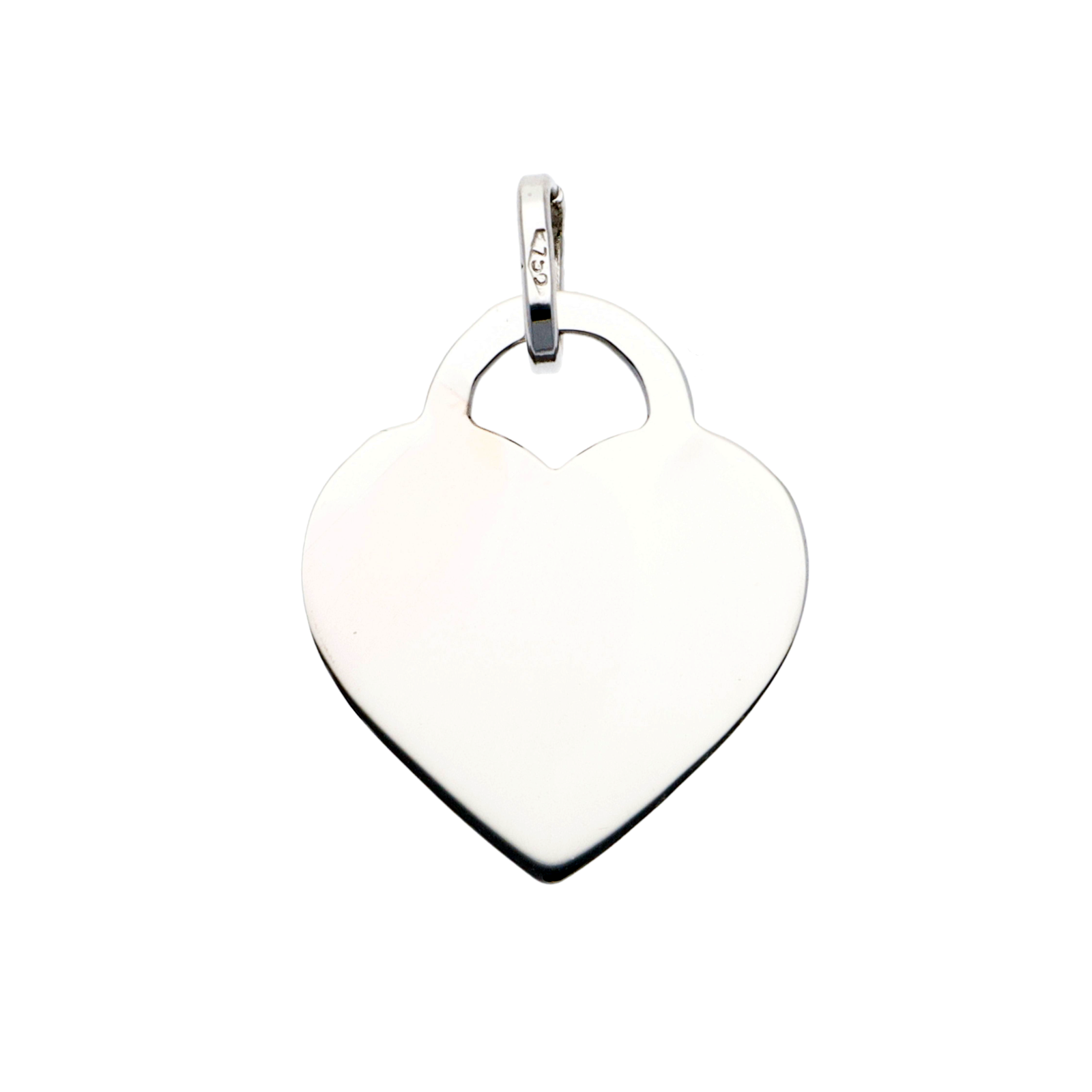 Medal Heart white gold to be engraved