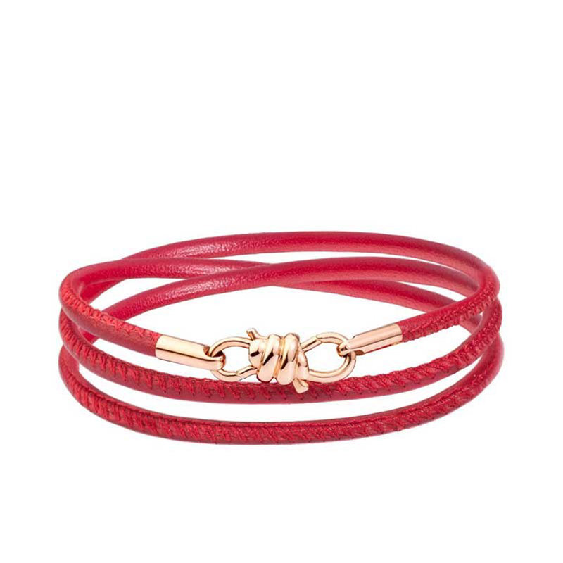 Dodo Knot Bracelet Red and Rose Gold DBB9008-KNOTO-LEB9R
