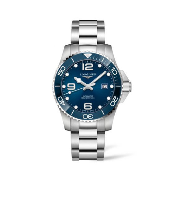 HydroConquest stainless steel and ceramic bezel Watch L3.883.4.56.6 |  Longines®