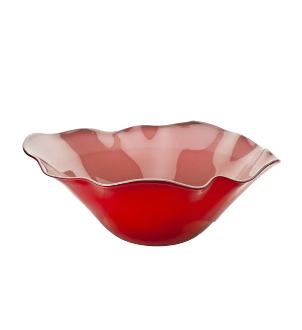 Venini Cup 700.020 Cup daffodil Opaline collection hand made blown glass mole red