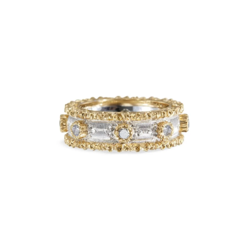 Buccellati Ramage Eternelle Diamond Leaf Ring, Size 6.5