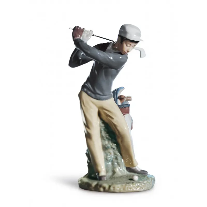Lladro porcellaine figure 01004824 Golf player H. 27 cm