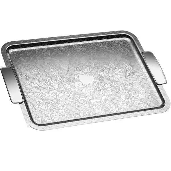 Jardin d'eden rectangular tray Christofle silver alloy design Marcel Wanders 42x32 cm 4200910