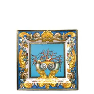 Coppa Porcellana Versace Rosenthal decoro Tesori del Mare rifinitura oro 14085-102817-25822