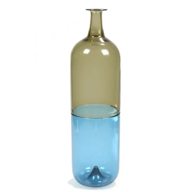 Venini Bottle 503.01 Bottle Bubbles hand made blown glass marine water and mole