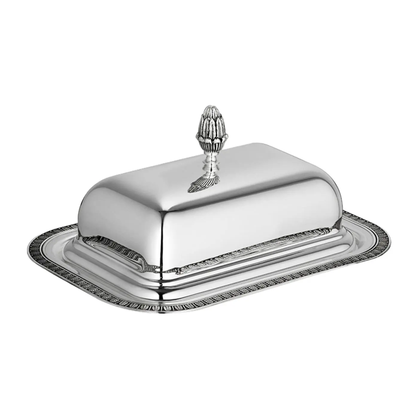 Christofle decanter rectangular butter dish malmaison silver alloy 7x19 cm 4224740