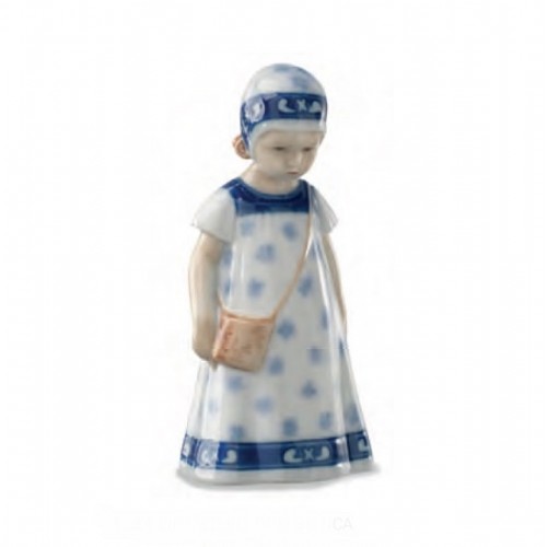 Figura Royal Copenhagen Elsa con vestito bianco e fiori blu edizione limitata 1028404